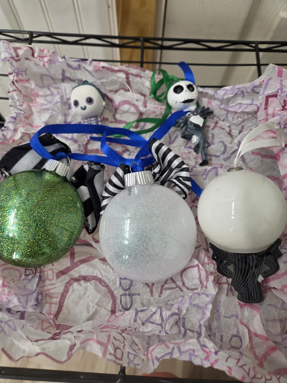 Jack Skellington, Barrel Ornament Accessory - White & Black